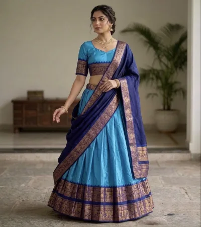 Heritage Narayan Pattu Silk Lehenga with Intricate Zari Weaving Lehenga  Set
